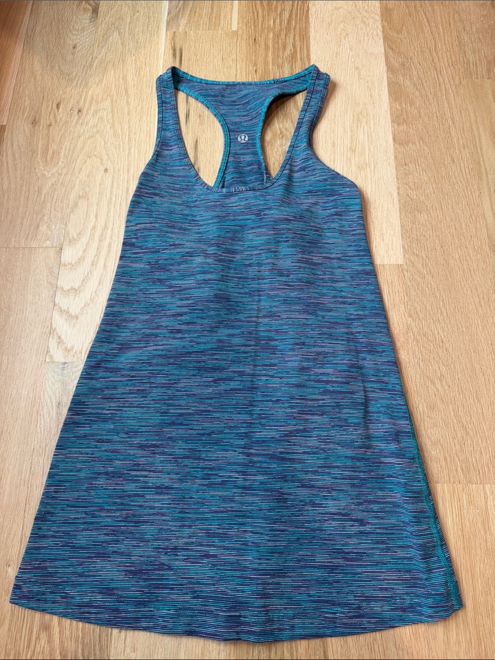 lululemon athletica Teal and Navy Striped Performance Skirt